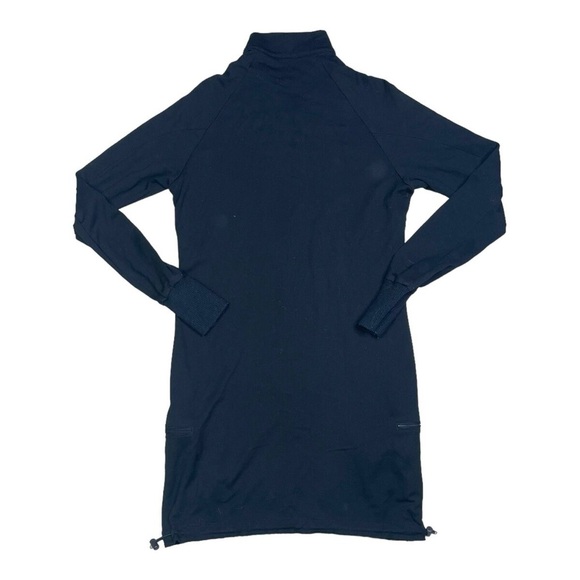 Adidas Y3 Hoodie Dress Women S Black Half Zip Up Yohji Yamamoto Y2K Pockets - Picture 3 of 12